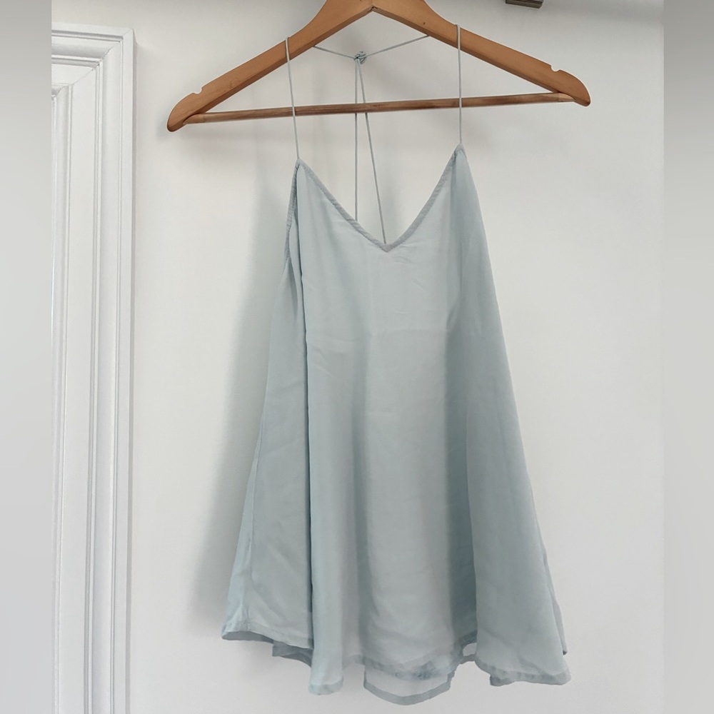 Blue Silk Top